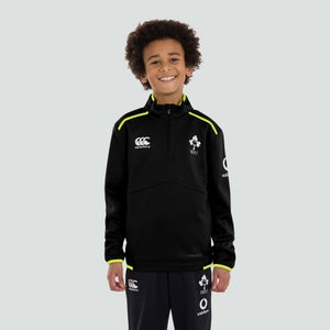 JUNIOR UNISEX IRELAND THERMOREG 1/4 ZIP FLEECE BLACK - AGE 6