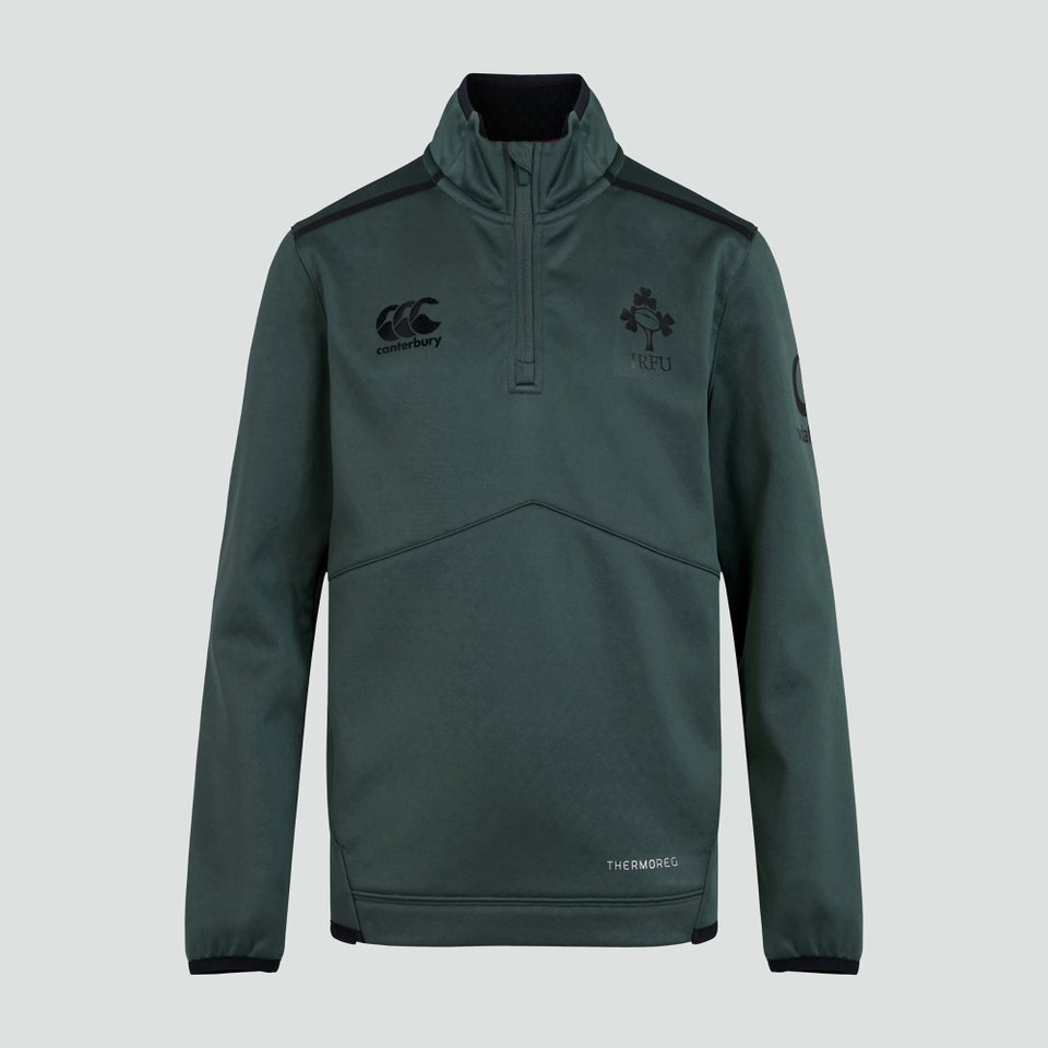 Junior Unisex Ireland 1/4 Zip Top Green