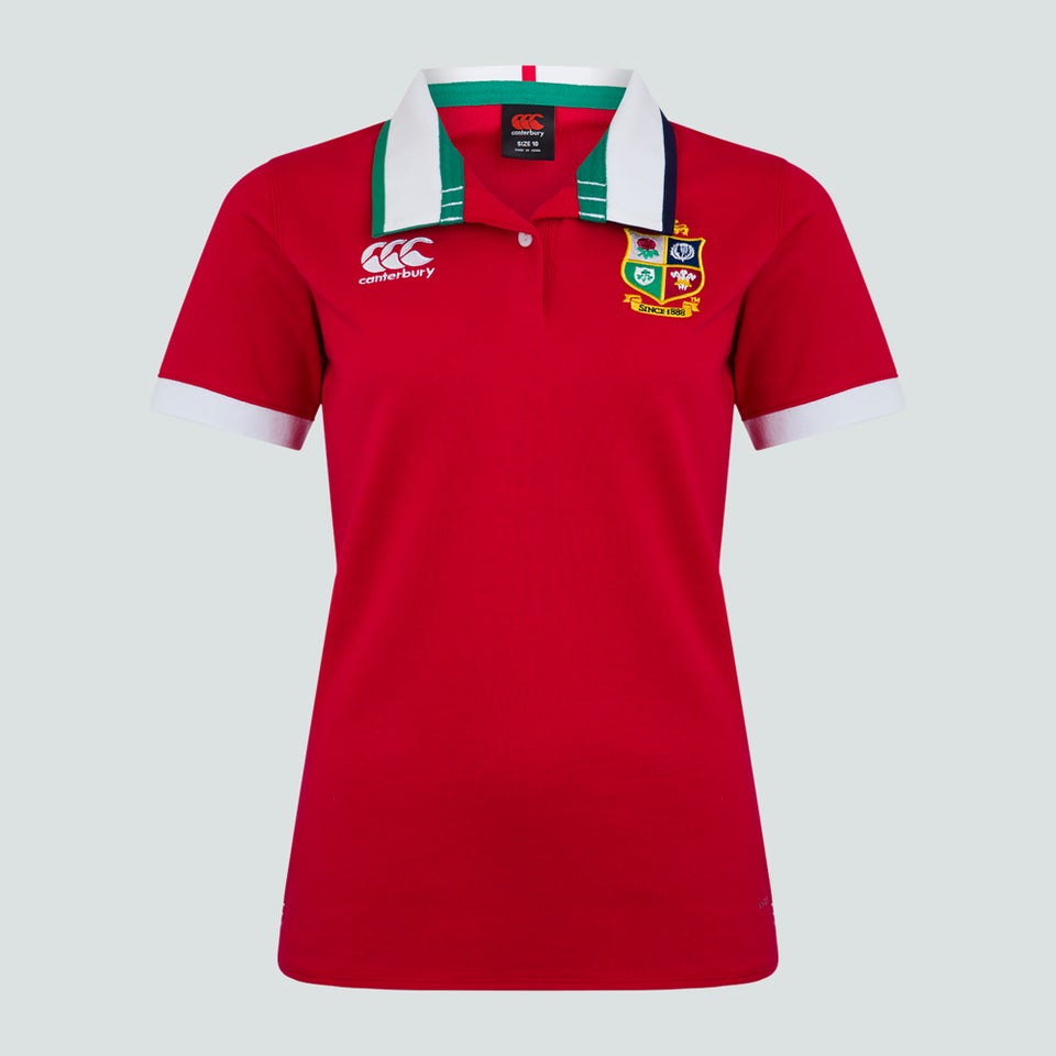 Womens British & Irish Lions Short Sleeved Classic Jersey Red