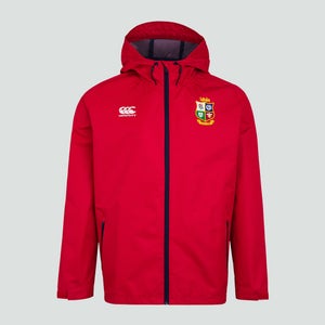 MENS BRITISH & IRISH LIONS WATER RESISTANT JACKET RED - XS