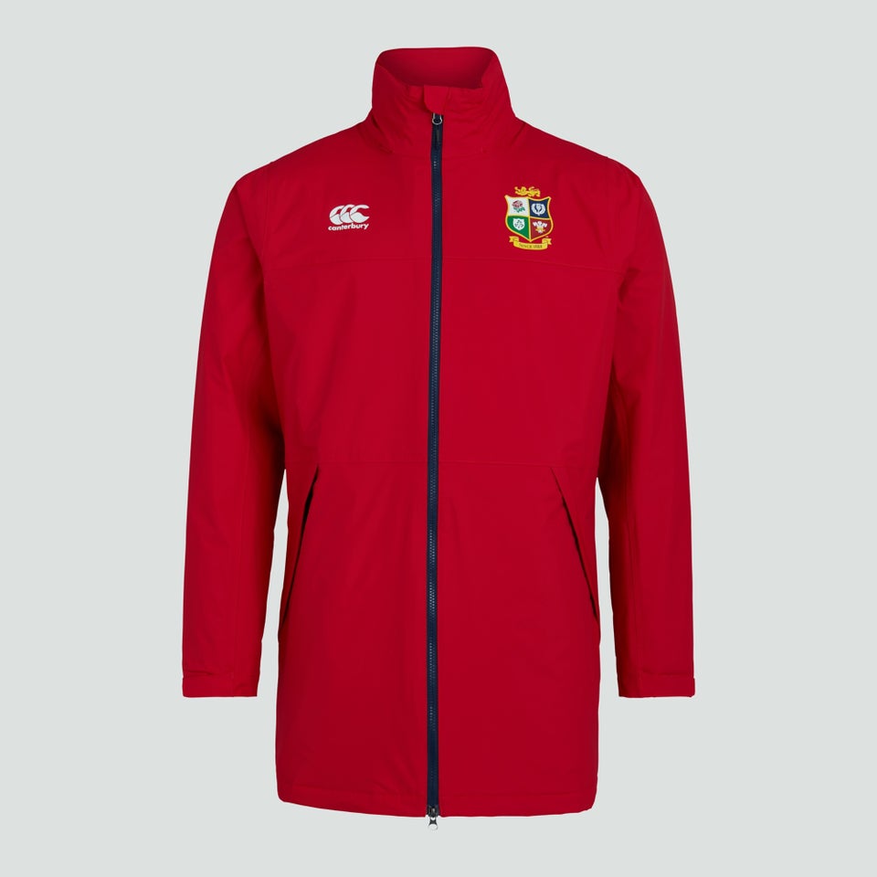 Mens British & Irish Lions Waterproof Jacket Red