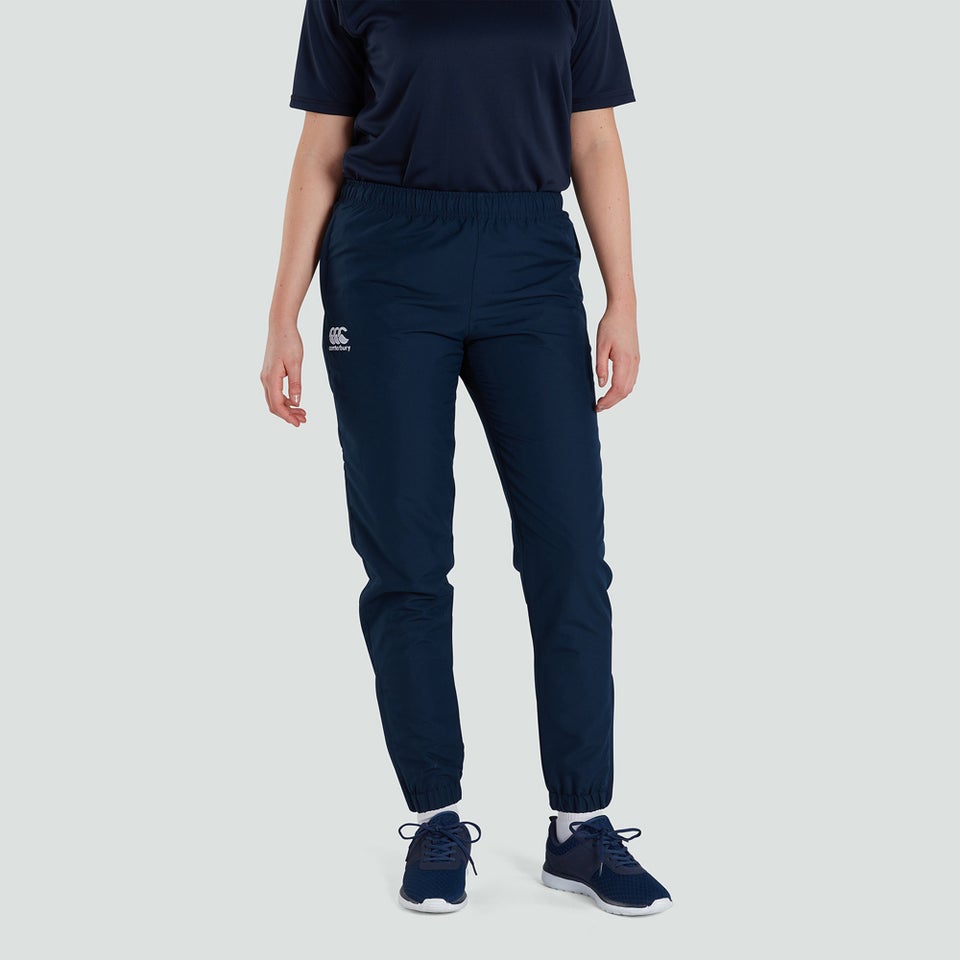 WOMENS CLUB PLAIN CUFFED TRACKPANT NAVY