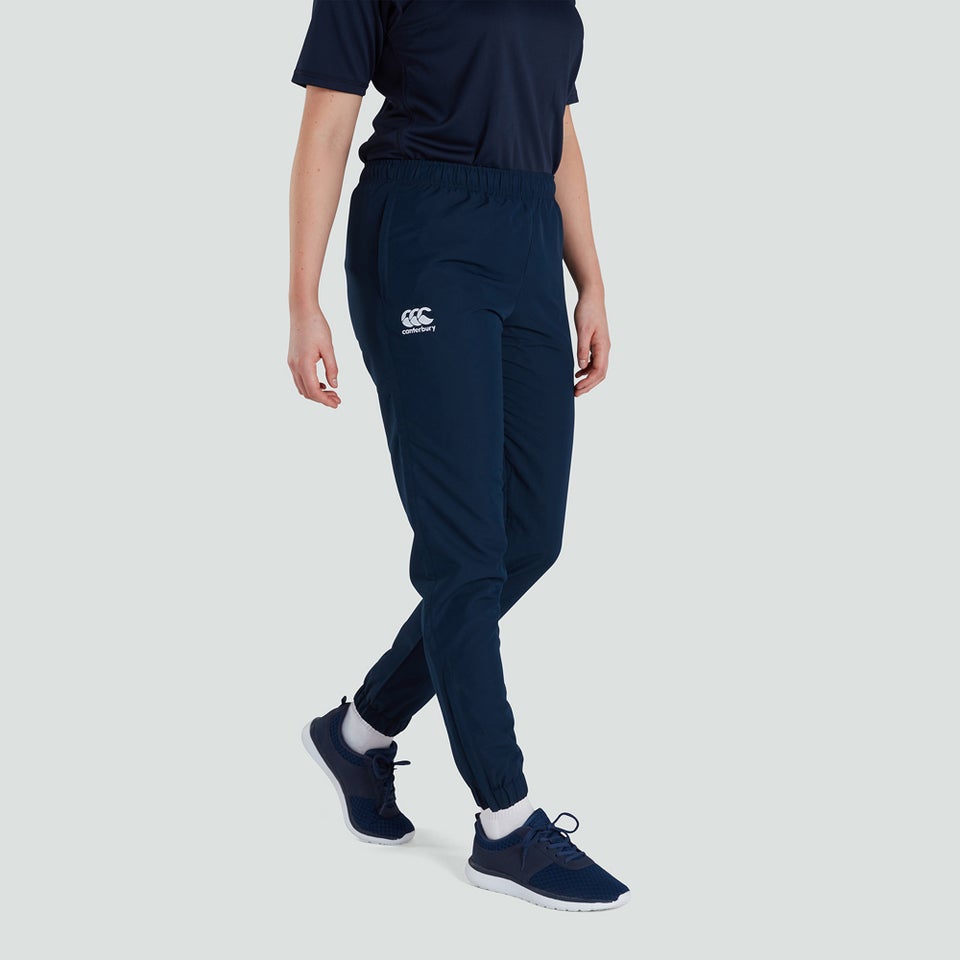 WOMENS CLUB PLAIN CUFFED TRACKPANT NAVY