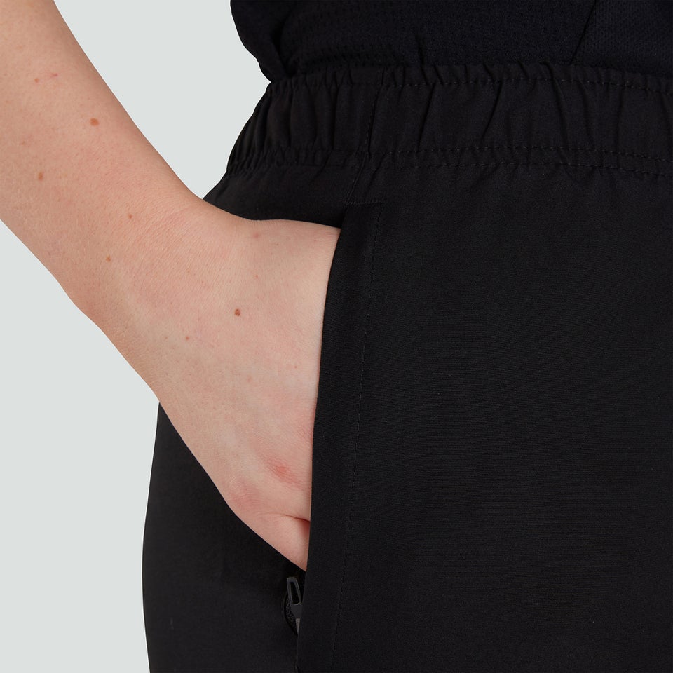 WOMENS CLUB PLAIN CUFFED TRACKPANT BLACK