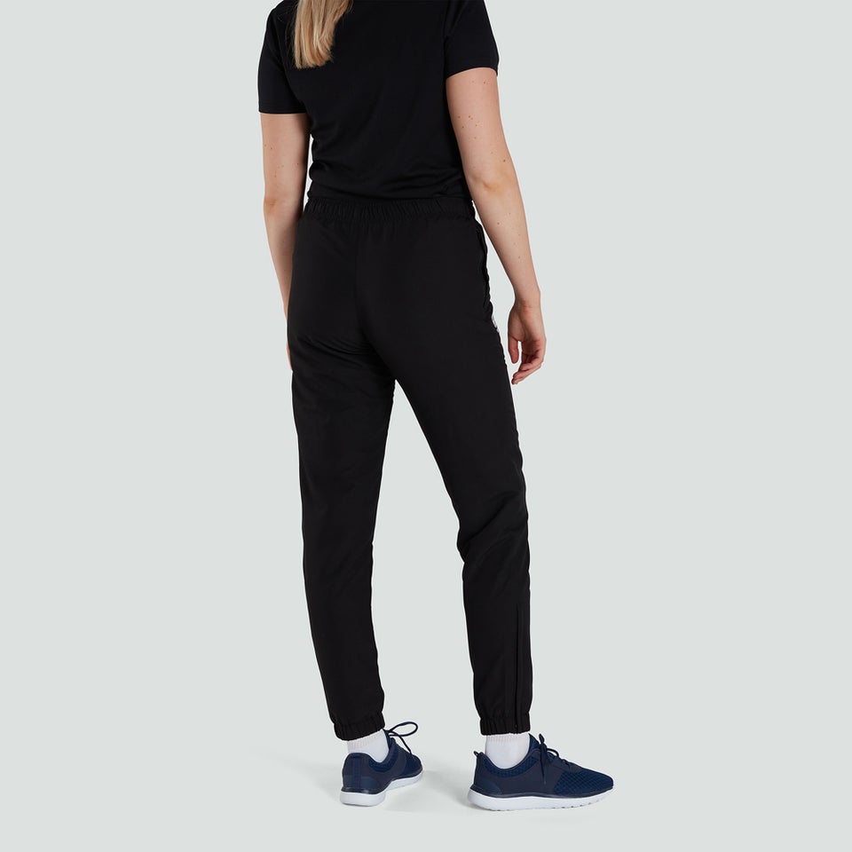 WOMENS CLUB PLAIN CUFFED TRACKPANT BLACK