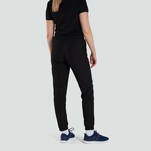 Womens Club Plain Tapered Cuff Track Pants Black