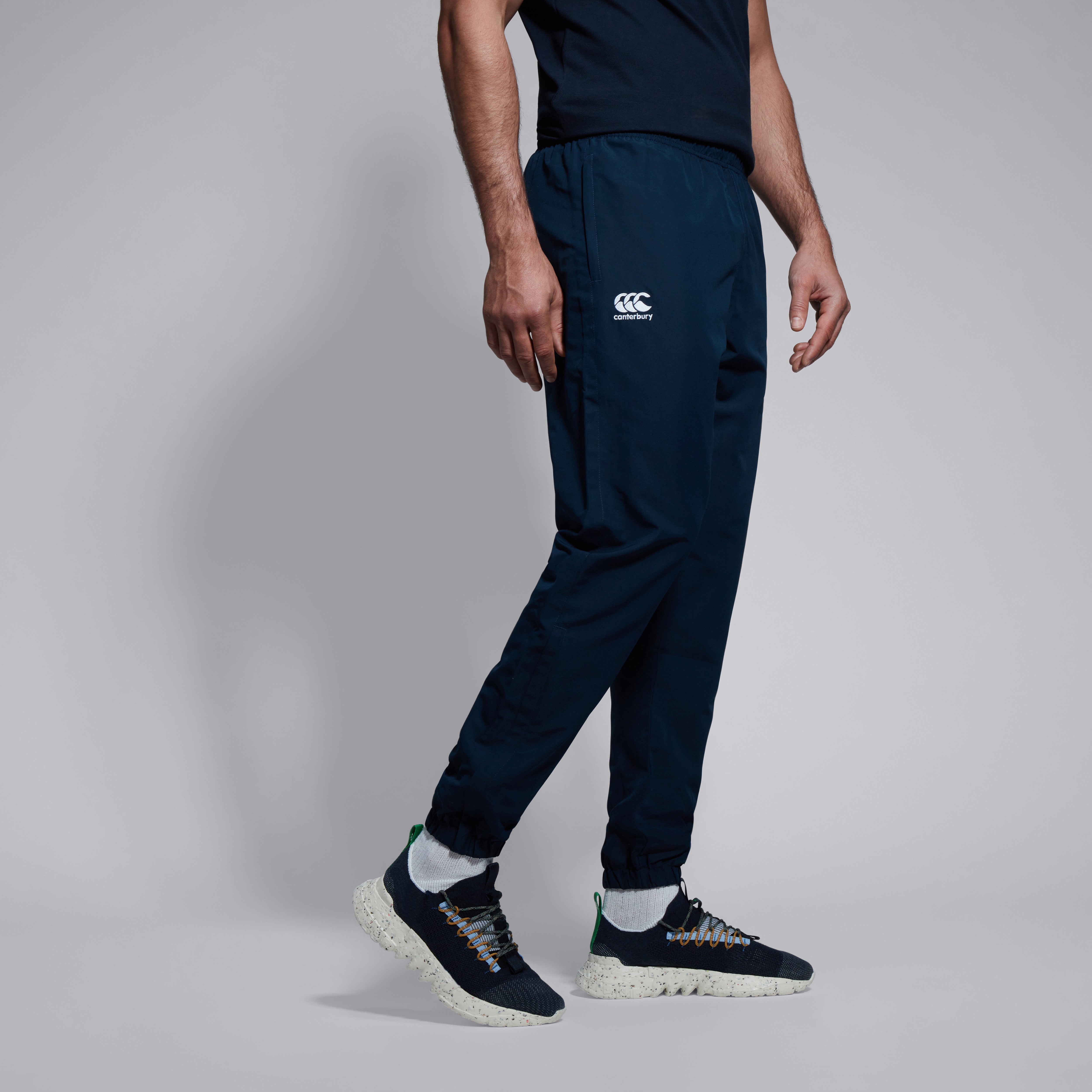Mens Club Plain Tapered Cuff Track Pants Navy | Canterbury