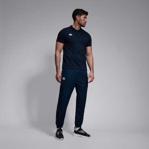 MENS CLUB PLAIN TAPER LEG CUFFED TRACK PANT IN NAVY-M