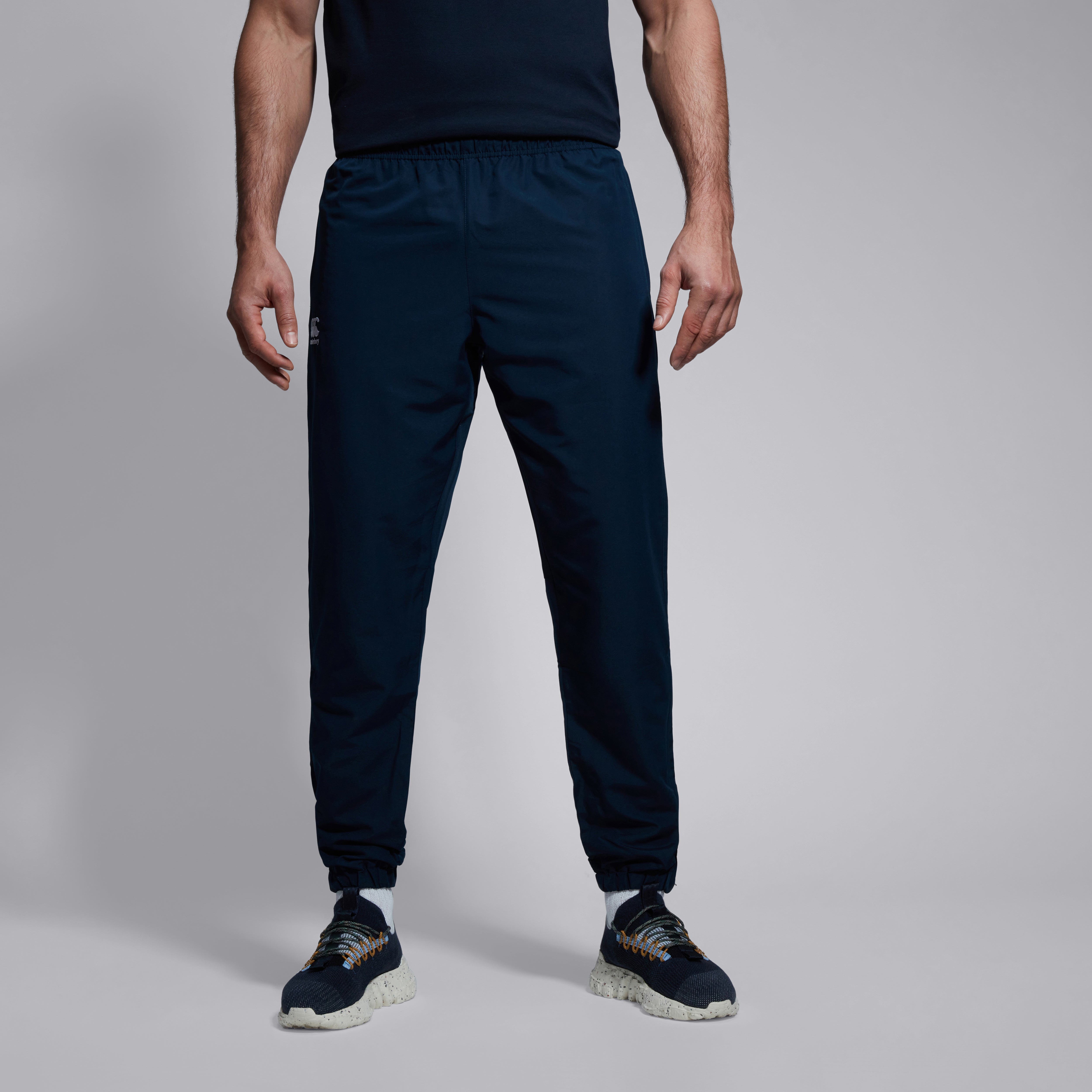Mens Club Plain Tapered Cuff Track Pants Navy | Canterbury