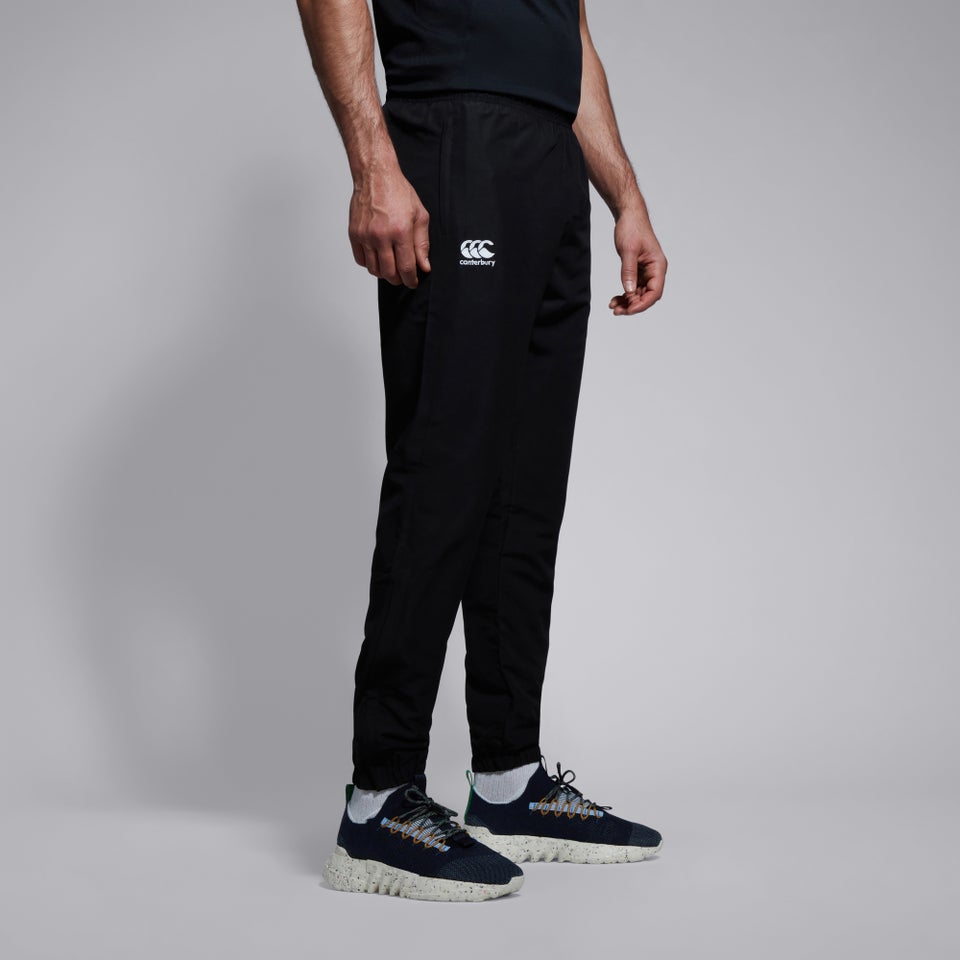 MENS CLUB PLAIN CUFFED TRACKPANT BLACK