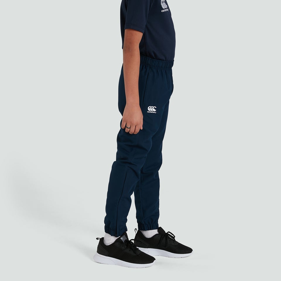 Junior Unisex Club Plain Tapered Cuff Track Pants Navy