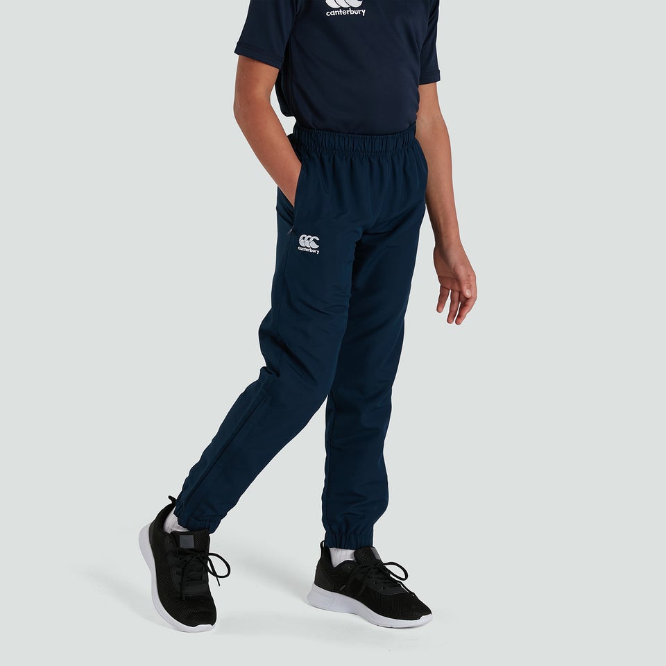 Junior Unisex Club Plain Tapered Cuff Track Pants Navy