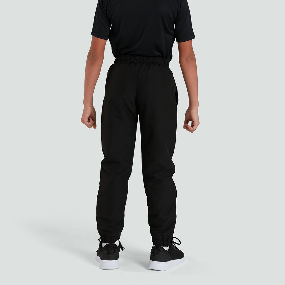 Junior Unisex Club Plain Tapered Cuff Track Pants Black