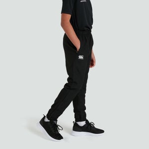Junior Unisex Club Plain Tapered Cuff Track Pants Black