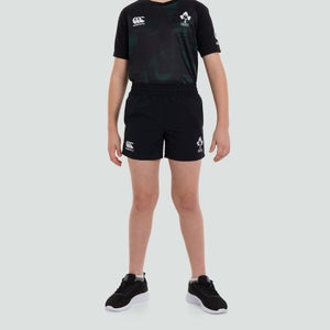 JUNIOR UNISEX IRELAND WOVEN SHORTS BLACK - AGE 6