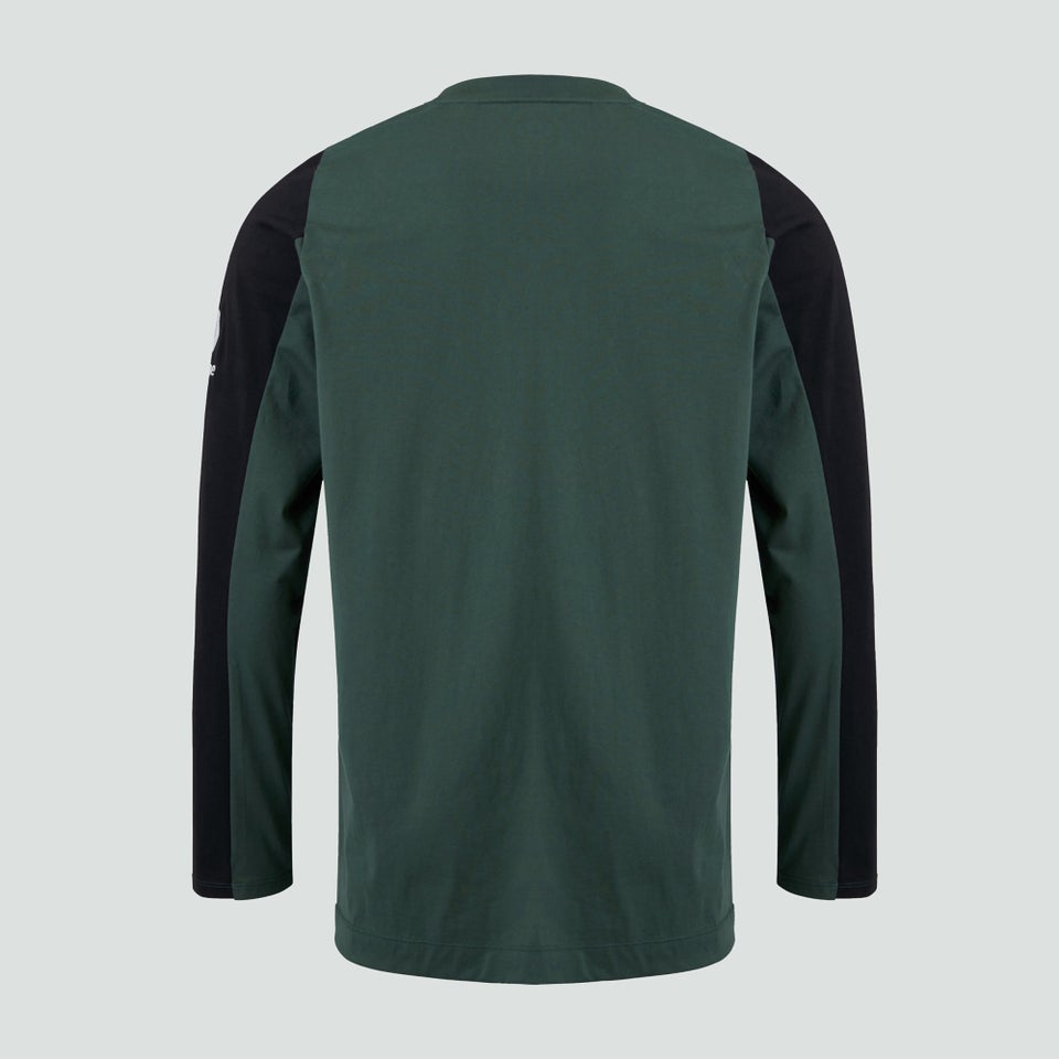 Mens Long Sleeved Cotton Tee Green
