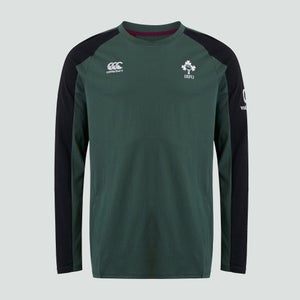 Mens Long Sleeved Cotton Tee Green