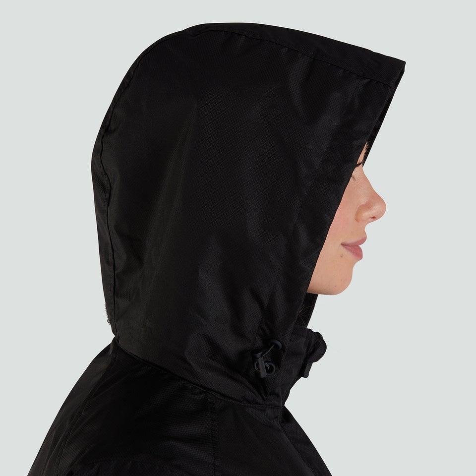 Womens Club Vaposhield Full Zip Rain Jacket Black