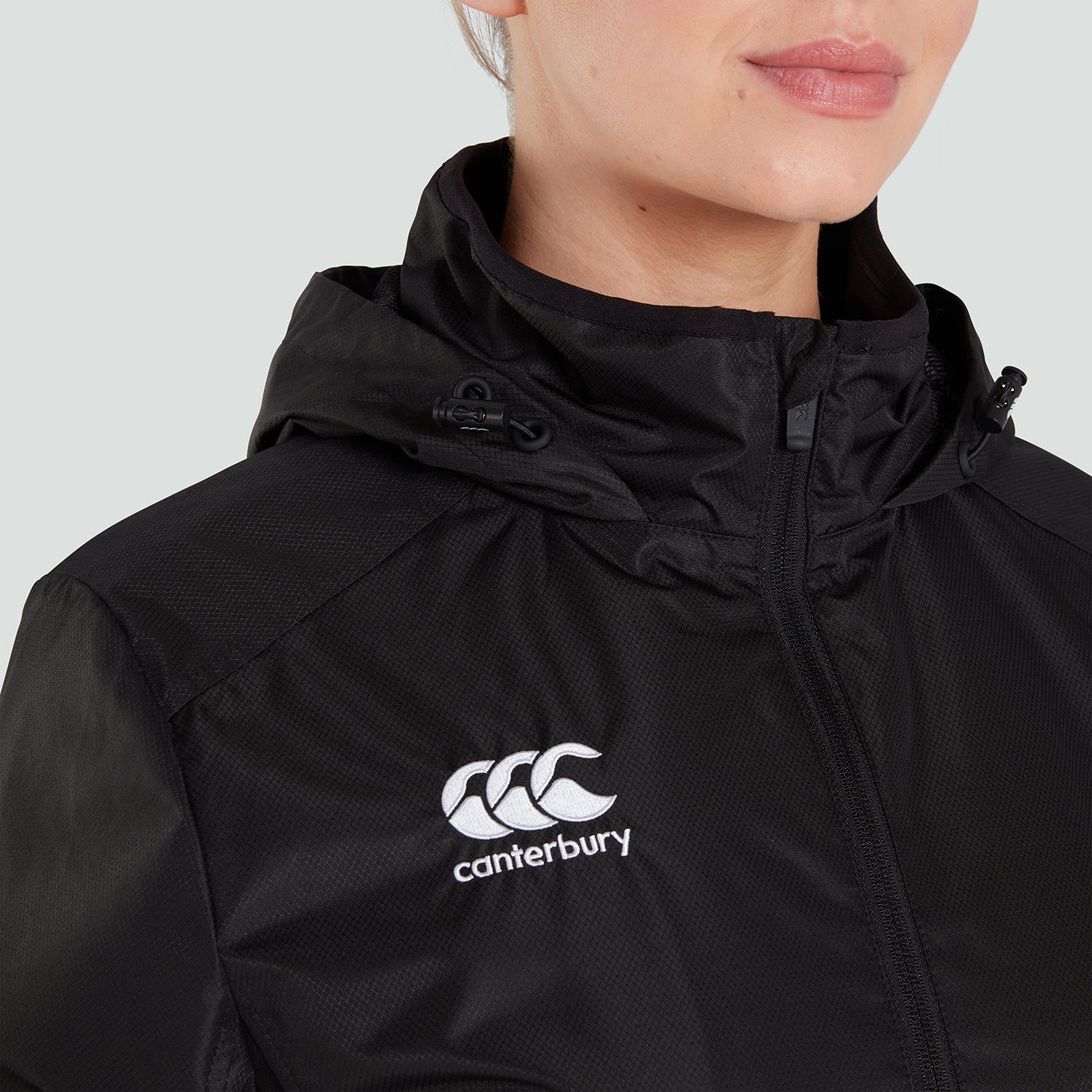 Womens Club Vaposhield Full Zip Rain Jacket Black | Canterbury