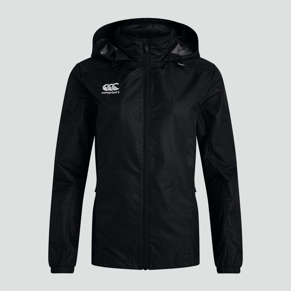 CANTERBURY CLUB VAPOSHIELD FZ RAIN JACKET AF BLACK