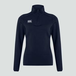 Womens Club 1/4 Zip Mid Layer Training Top Navy