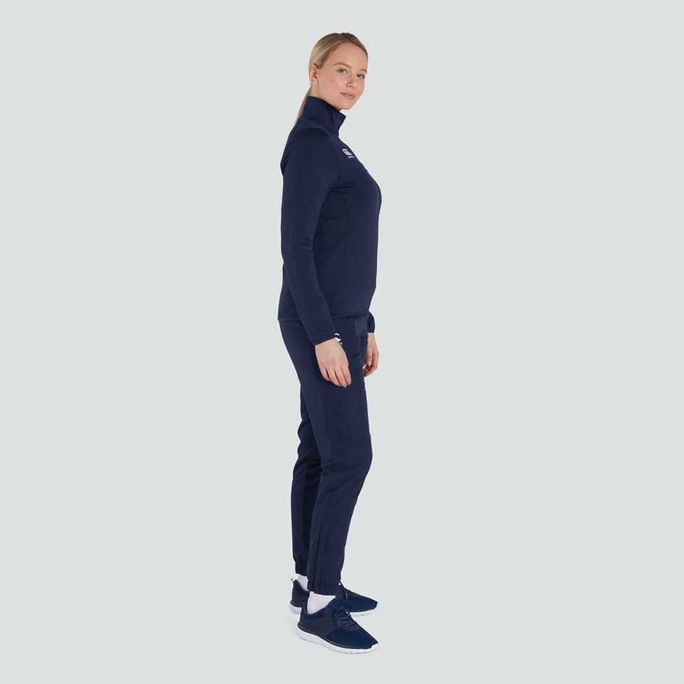 Womens Club 1/4 Zip Mid Layer Training Top Navy