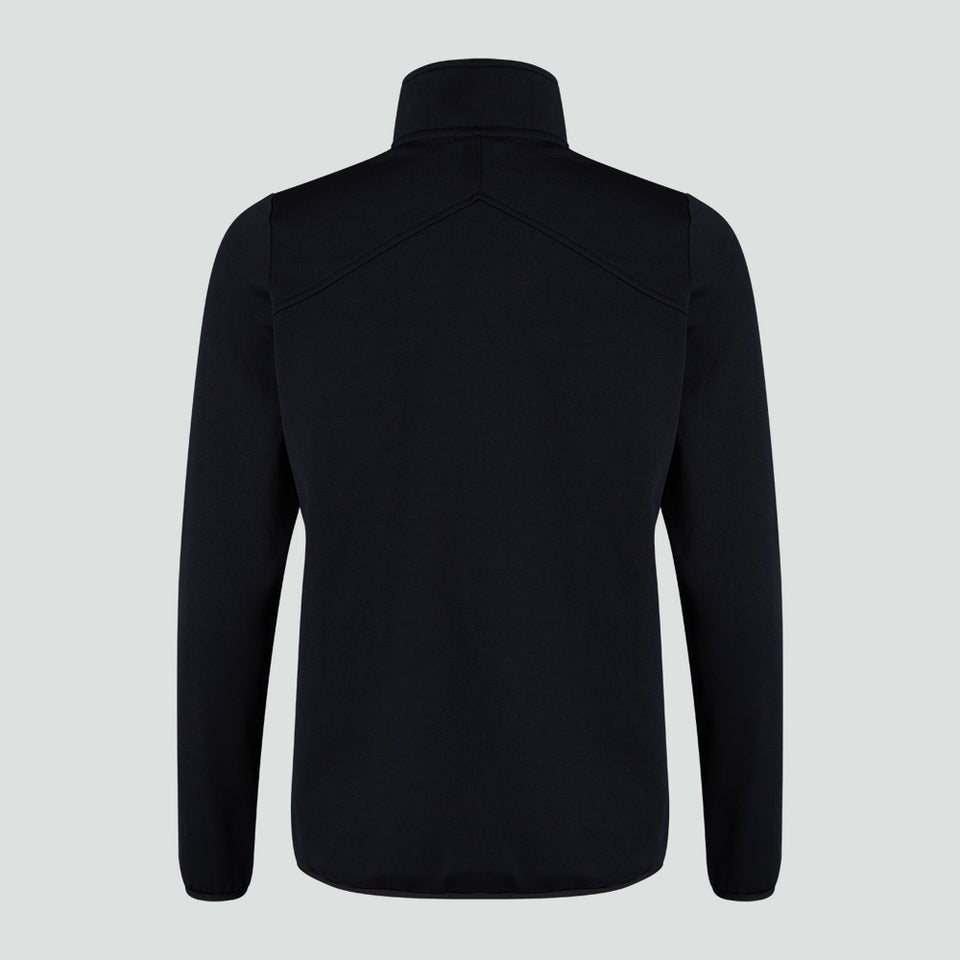 Womens Club 1/4 Zip Mid Layer Training Top Black