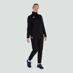 WOMENS CLUB 1/4 ZIP MID LAYER TRAINING TOP BLACK - 6
