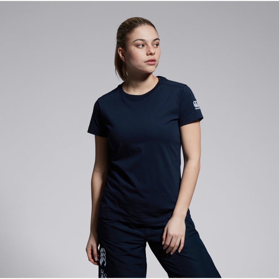 WOMENS CLUB PLAIN T-SHIRT IN NAVY