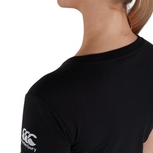 WOMENS CLUB PLAIN T-SHIRT IN BLACK