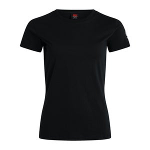 WOMENS CLUB PLAIN T-SHIRT IN BLACK