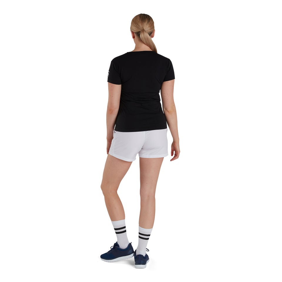 WOMENS CLUB PLAIN T-SHIRT IN BLACK