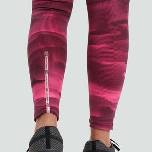 Womens Vapodri Printed Full Length Tights Pink