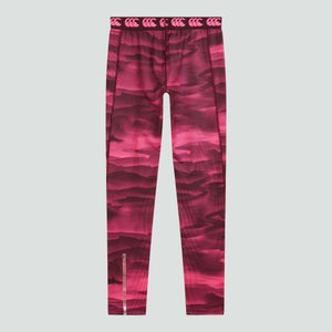 Womens Vapodri Printed Full Length Tights Pink