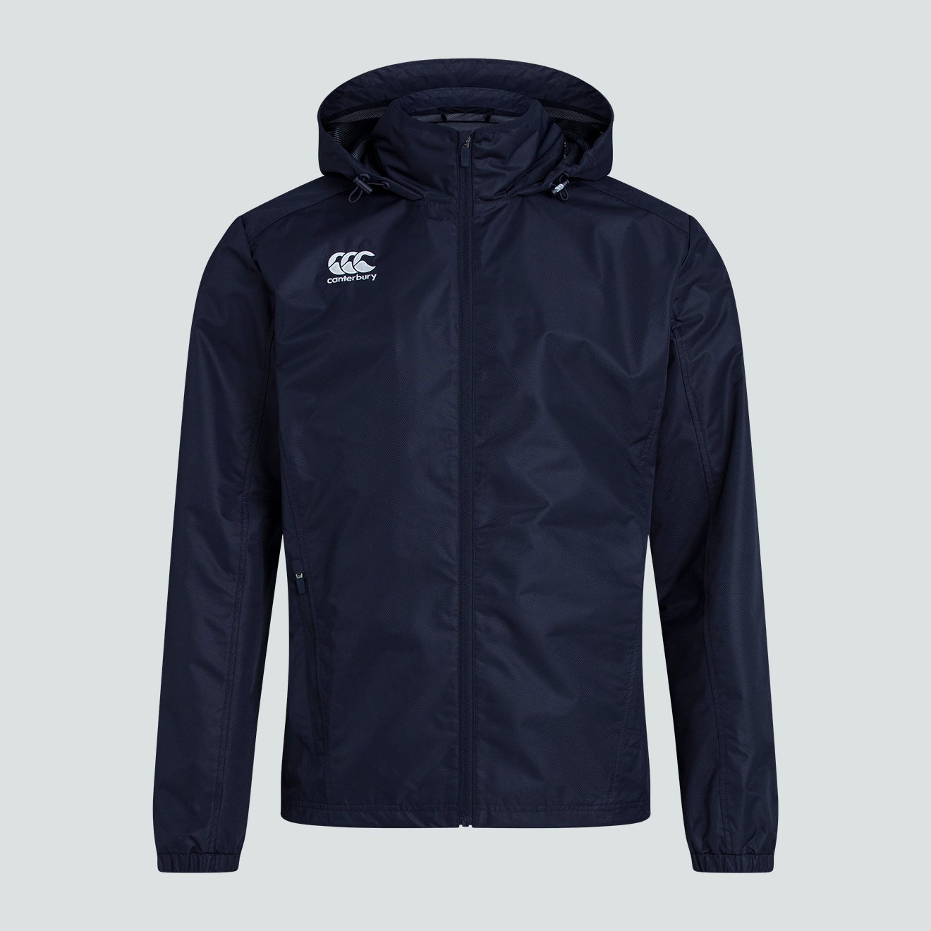 Mens Club Vaposhield Full Zip Rain Jacket Navy | Canterbury