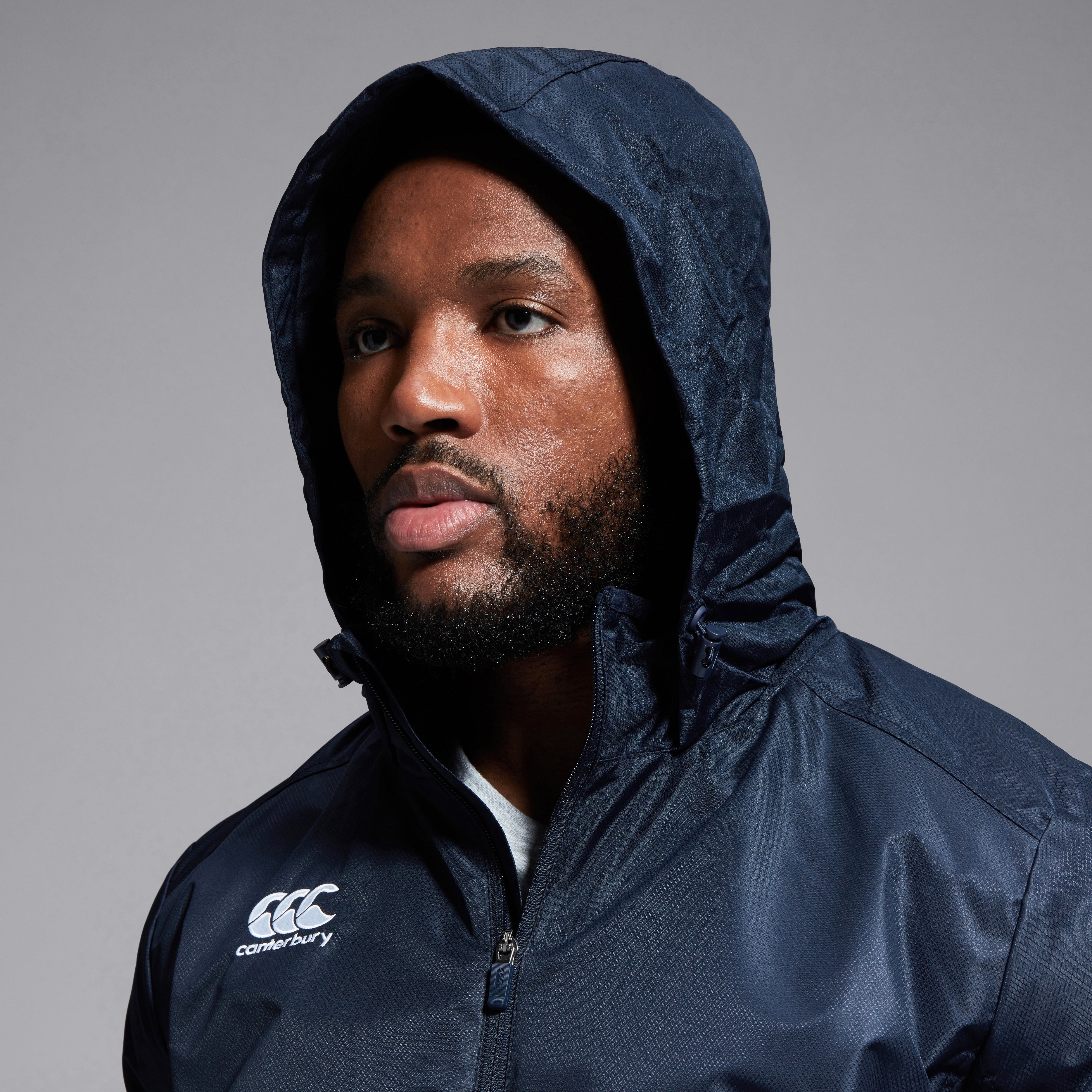 Mens Club Vaposhield Full Zip Rain Jacket Navy | Canterbury