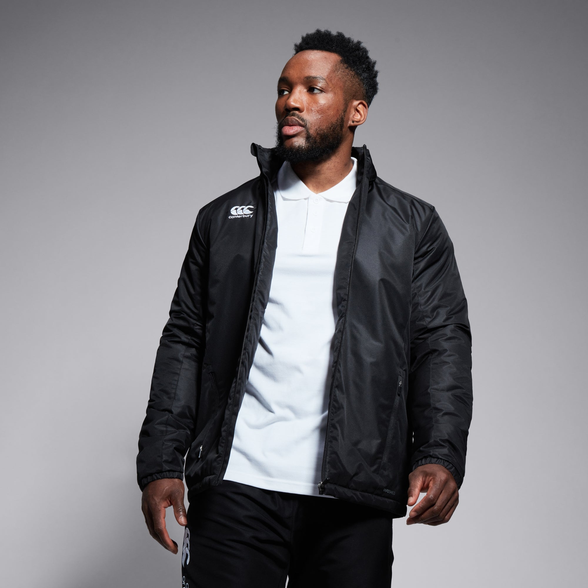 M CLUB VAPOSHIELD STADIUM JACKET BLACK | Canterbury Australia
