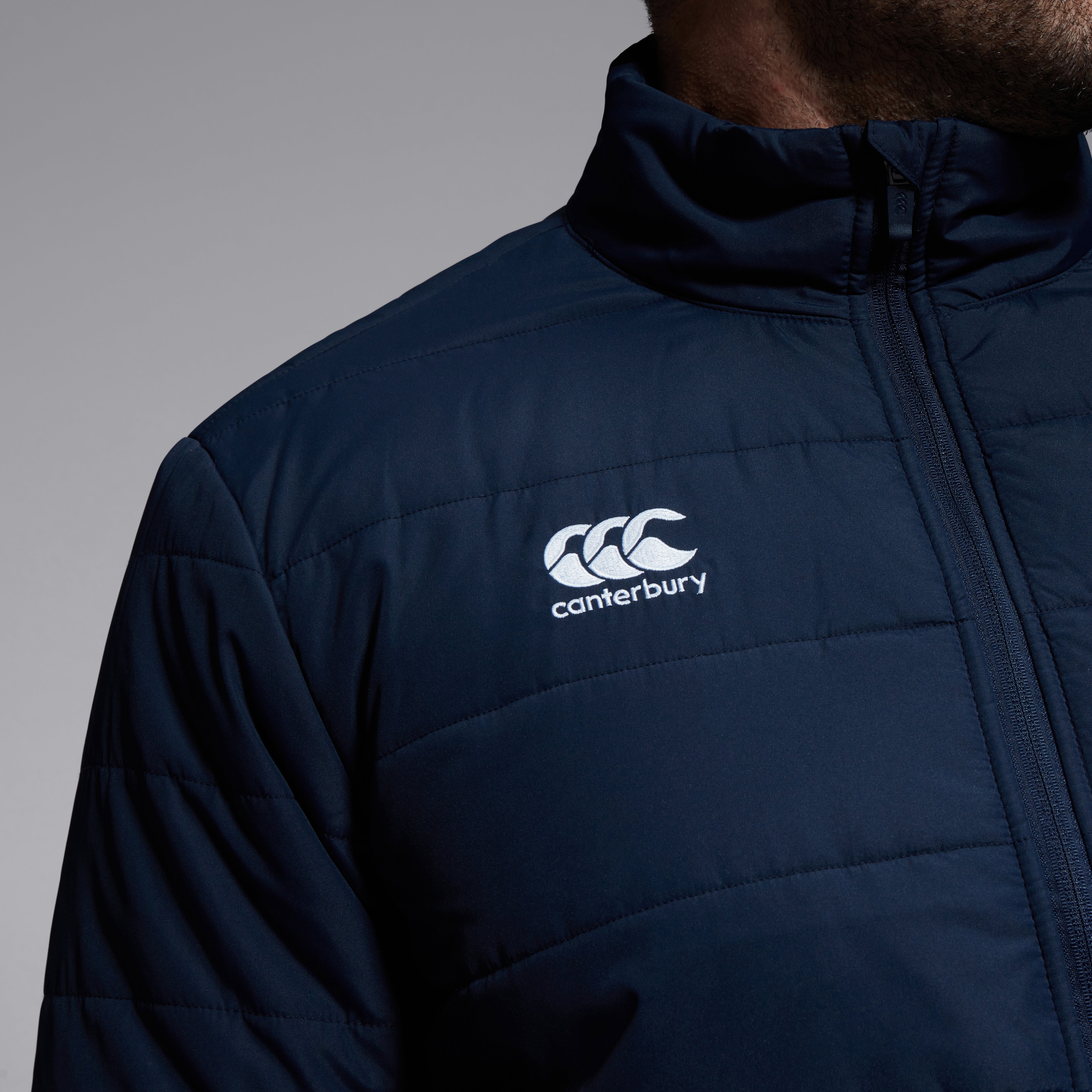 Canterbury ネイビー ジャケット Mens Club Vaposhield Full Zip Rain Jacket Navy | Canterbury