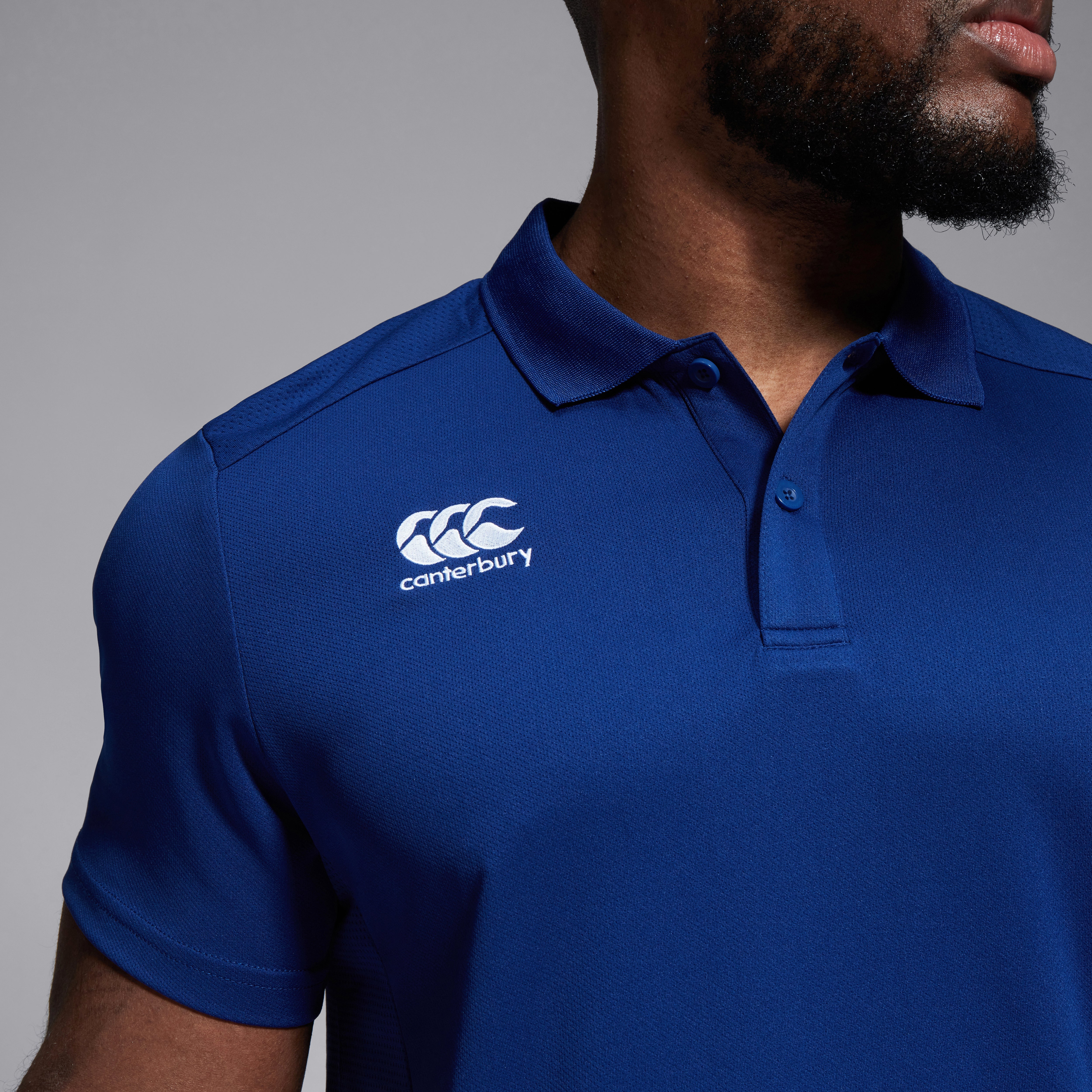 Mens Club Dry Polo Shirt Blue | Canterbury
