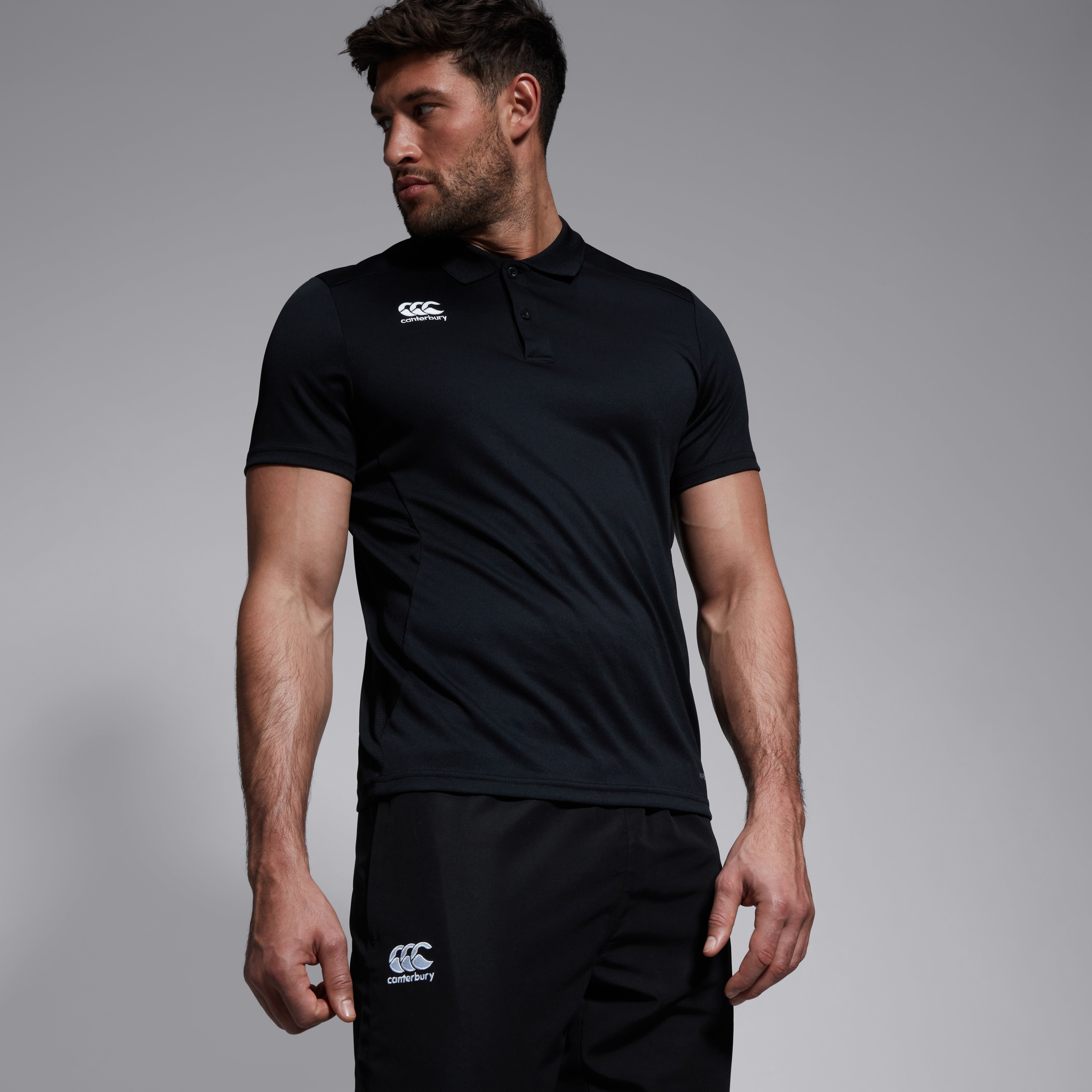 Mens Club Dry Polo Shirt Black | Canterbury Mens Club Dry Polo Shirt Black | Canterbury