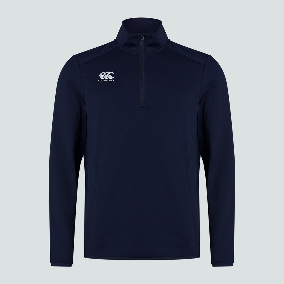 Mens Club 1/4 Zip Mid Layer Training Top Navy