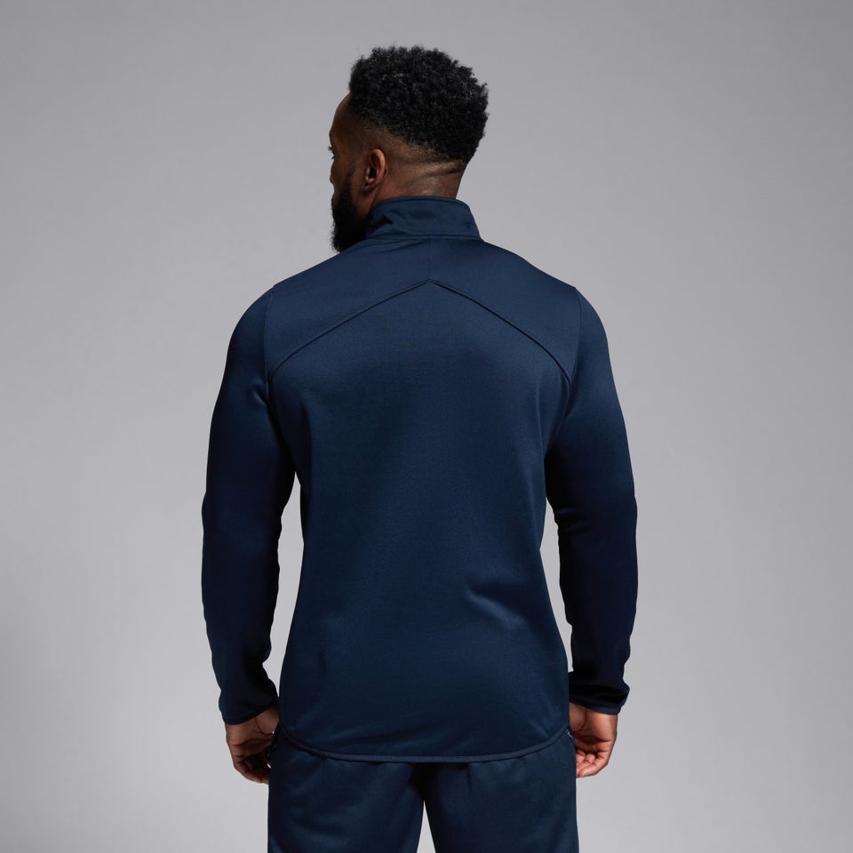 Mens Club 1/4 Zip Mid Layer Training Top Navy