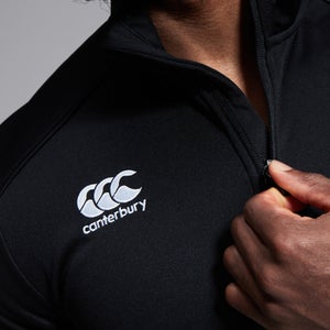 Mens Club 1/4 Zip Mid Layer Training Top Black