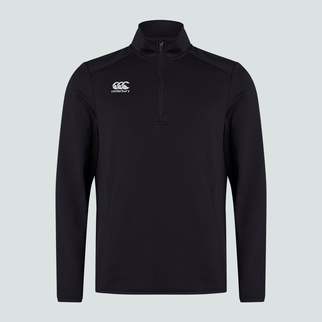 Mens Club 1/4 Zip Mid Layer Training Top Black | Canterbury