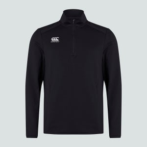 Mens Club 1/4 Zip Mid Layer Training Top Black