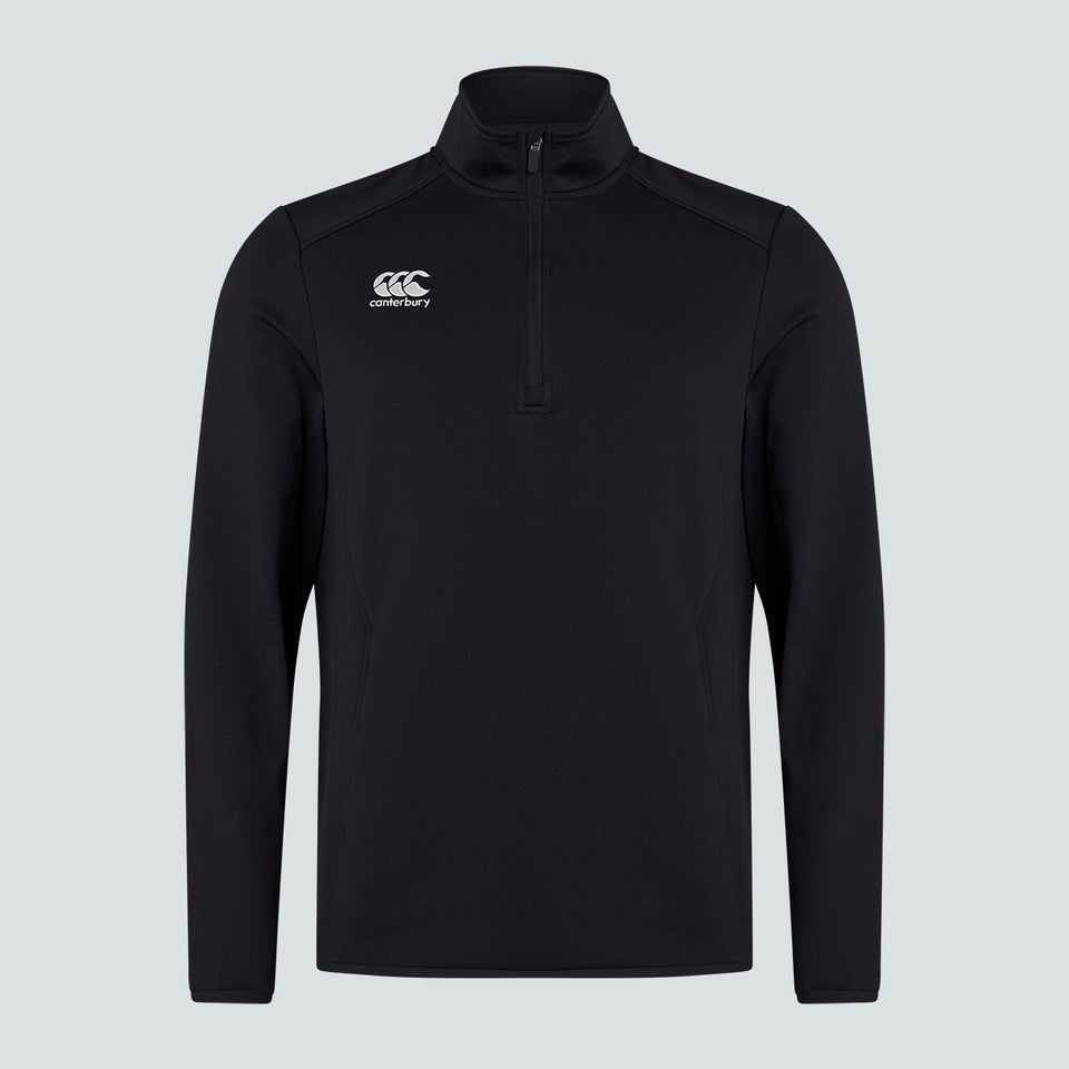Mens Club 1/4 Zip Mid Layer Training Top Black