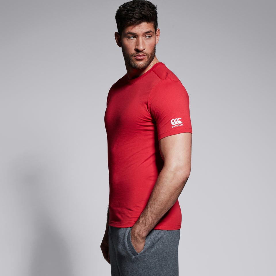 CANTERBURY CLUB PLAIN TEE AM RED