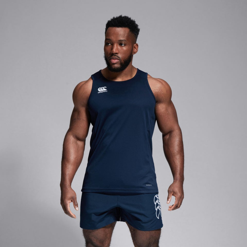 MENS CLUB DRY SINGLET IN NAVY