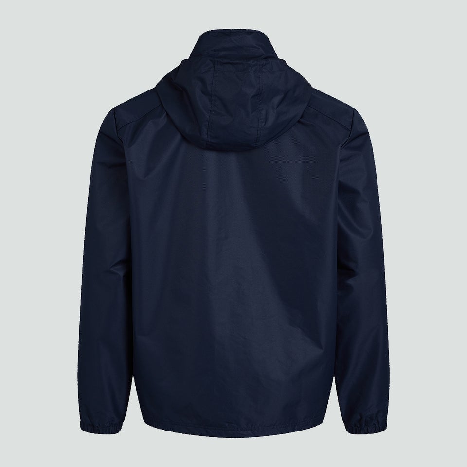 K CLUB VAPOSHIELD FULL ZIP RAIN JACKET NAVY