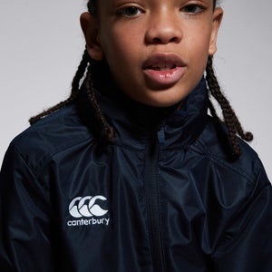 K CLUB VAPOSHIELD FULL ZIP RAIN JACKET NAVY